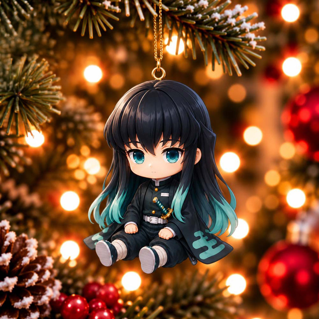 Demon Slayer Tokito Muichiro Chibi Christmas Ornament Tokito Muichiro Merch Gift For Xmas