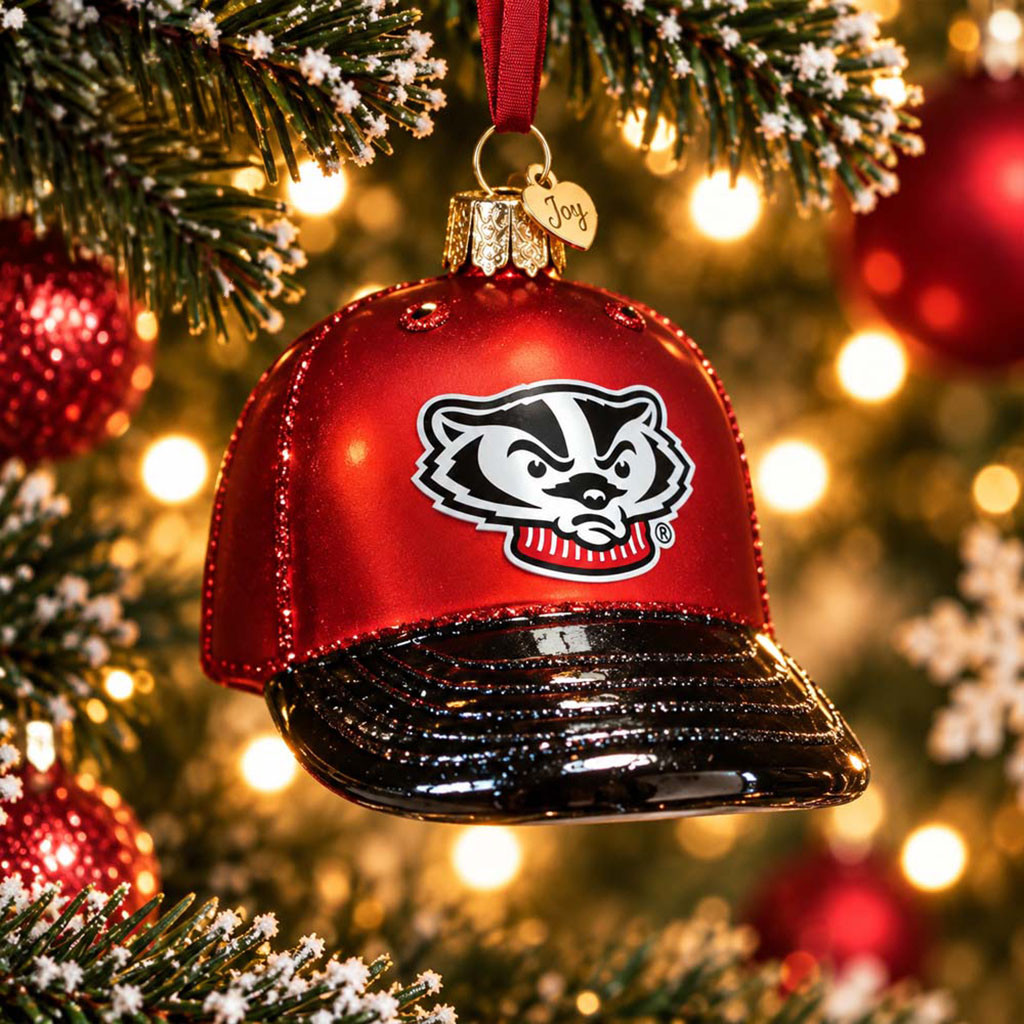 Wisconsin Badgers Hat Christmas Ornament Holiday Tree Decor Gifts For Badgers Fans