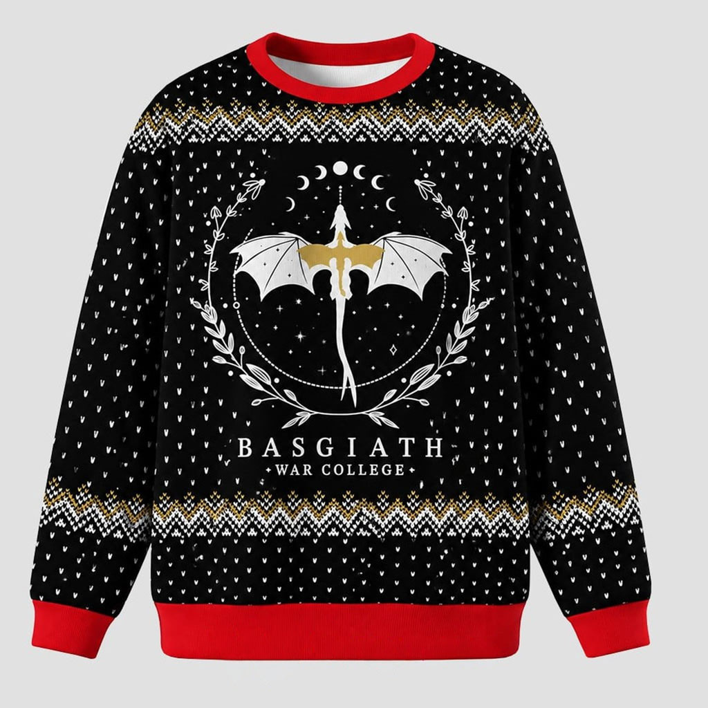 Dragon Basgiath War College Christmas Ugly Sweater 2026 Fantasy Dragon Holiday Apparel Fan Gifts 1 - Unicasport Dragon Basgiath War College Christmas Ugly Sweater 2026 Fantasy Dragon Holiday Apparel Fan Gifts