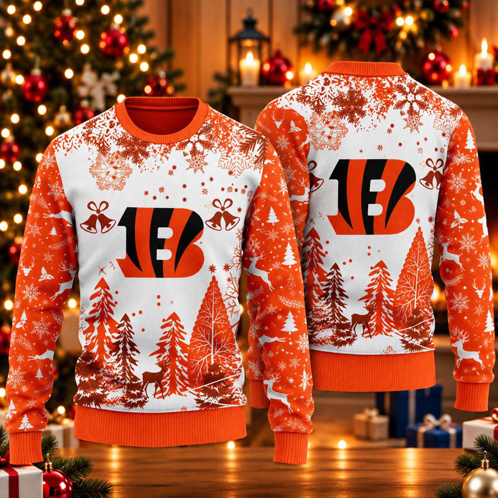 Cincinnati Bengals Football 2026 Christmas Ugly Sweater Bengals Merch Football Fan Gift 1 - Unicasport Cincinnati Bengals Football 2026 Christmas Ugly Sweater Bengals Merch Football Fan Gift