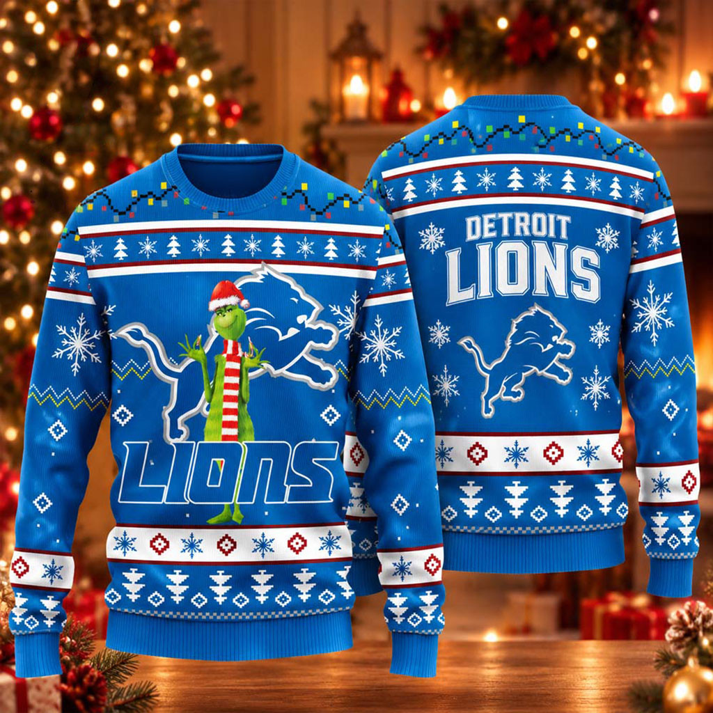 Detroit Lions Football Christmas Ugly Sweater Lions Merch Christmas Gifts For Boyfriend 1 - Unicasport Detroit Lions Football Christmas Ugly Sweater Lions Merch Christmas Gifts For Boyfriend