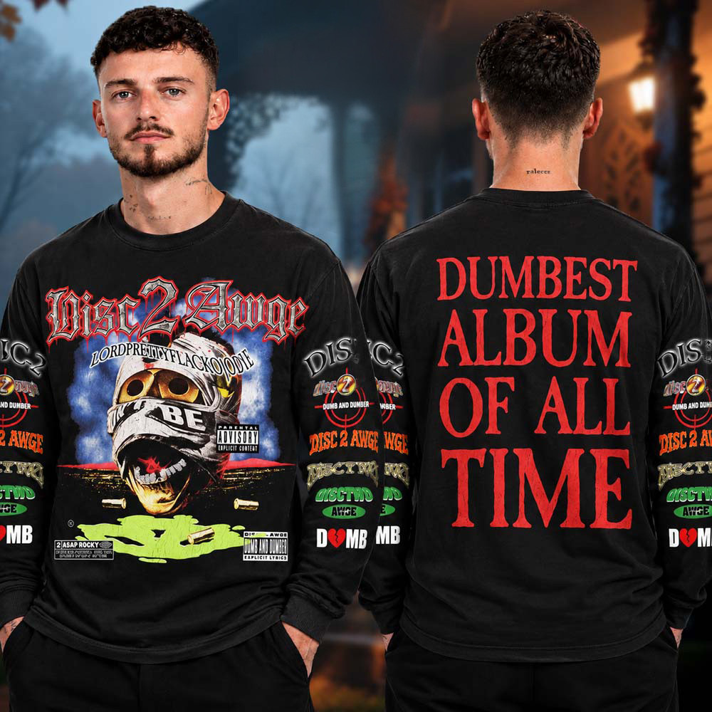 Asap Rocky Merch Dont Be Dumb Collection Disc 2 Long Sleeve Shirt Asap Rocky Concert Outfits 1 - Unicasport Asap Rocky Merch Dont Be Dumb Collection Disc 2 Long Sleeve Shirt Asap Rocky Concert Outfits