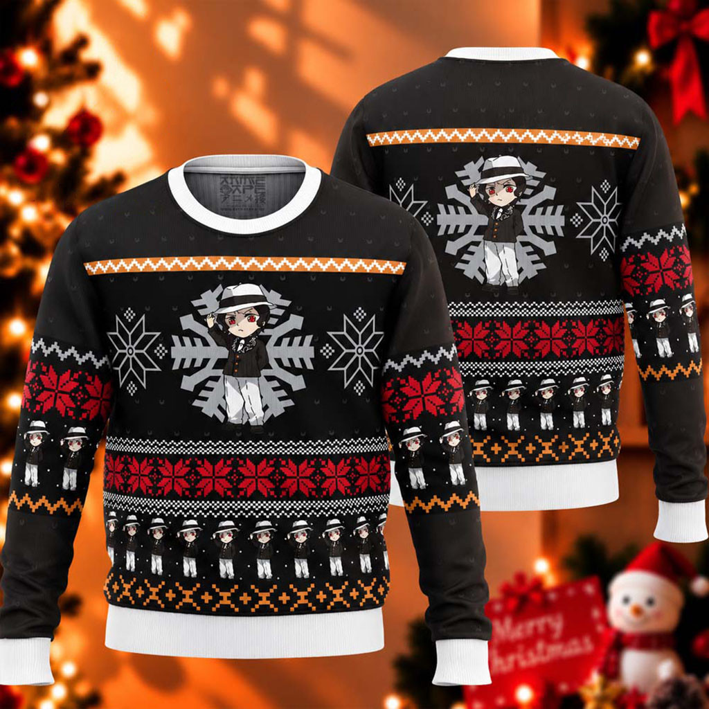 Demon Slayer Muzan Kibutsuji Chibi Christmas Ugly Sweater Demon Slayer Merch Holiday Gifts 1 - Unicasport Demon Slayer Muzan Kibutsuji Chibi Christmas Ugly Sweater Demon Slayer Merch Holiday Gifts