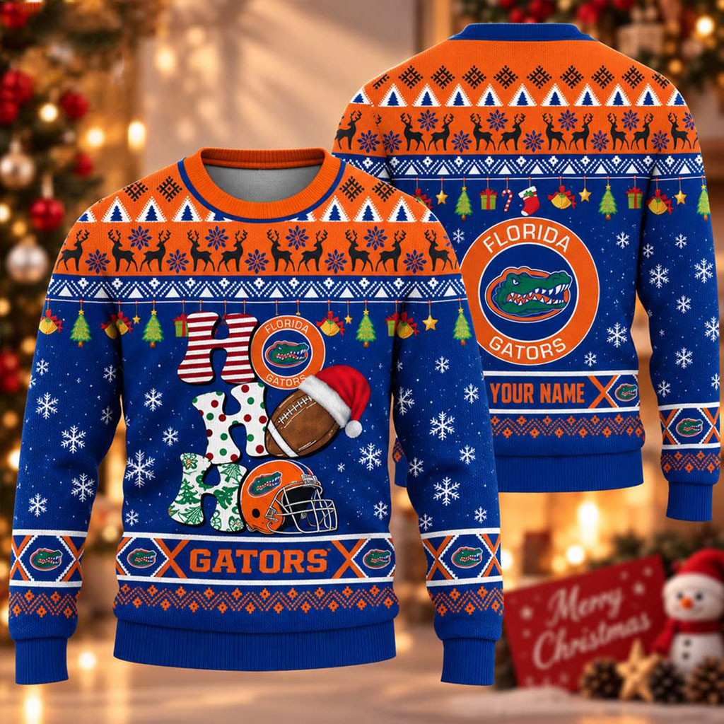 Custom Florida Gators HO HO HO 2026 Christmas Ugly Sweater Gators Merch Holiday Gifts 1 - Unicasport Custom Florida Gators HO HO HO 2026 Christmas Ugly Sweater Gators Merch Holiday Gifts