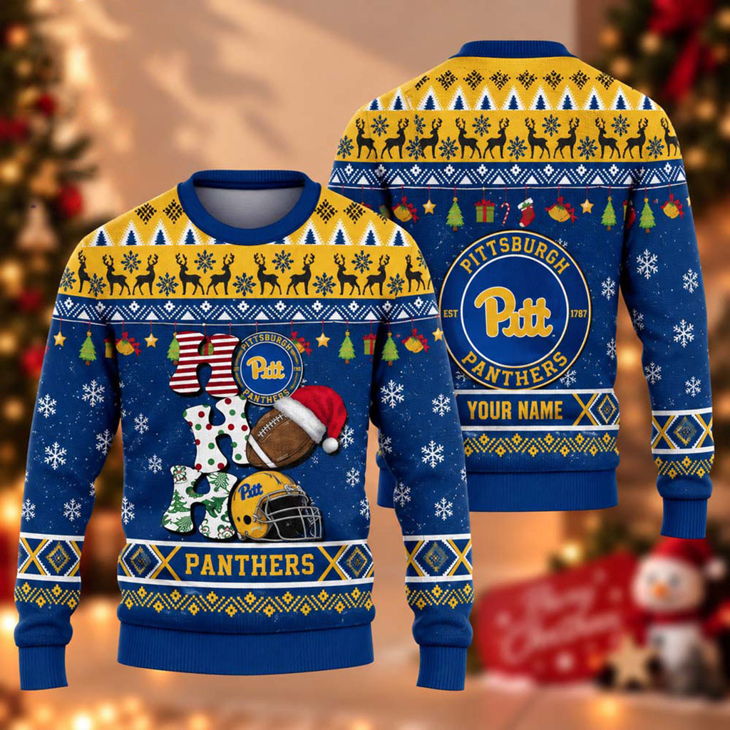 Custom Pittsburgh Panthers Ho Ho Ho 2026 Christmas Ugly Sweater Pittsburgh Panthers Merch Gifts 1 - Unicasport Custom Pittsburgh Panthers Ho Ho Ho 2026 Christmas Ugly Sweater Pittsburgh Panthers Merch Gifts