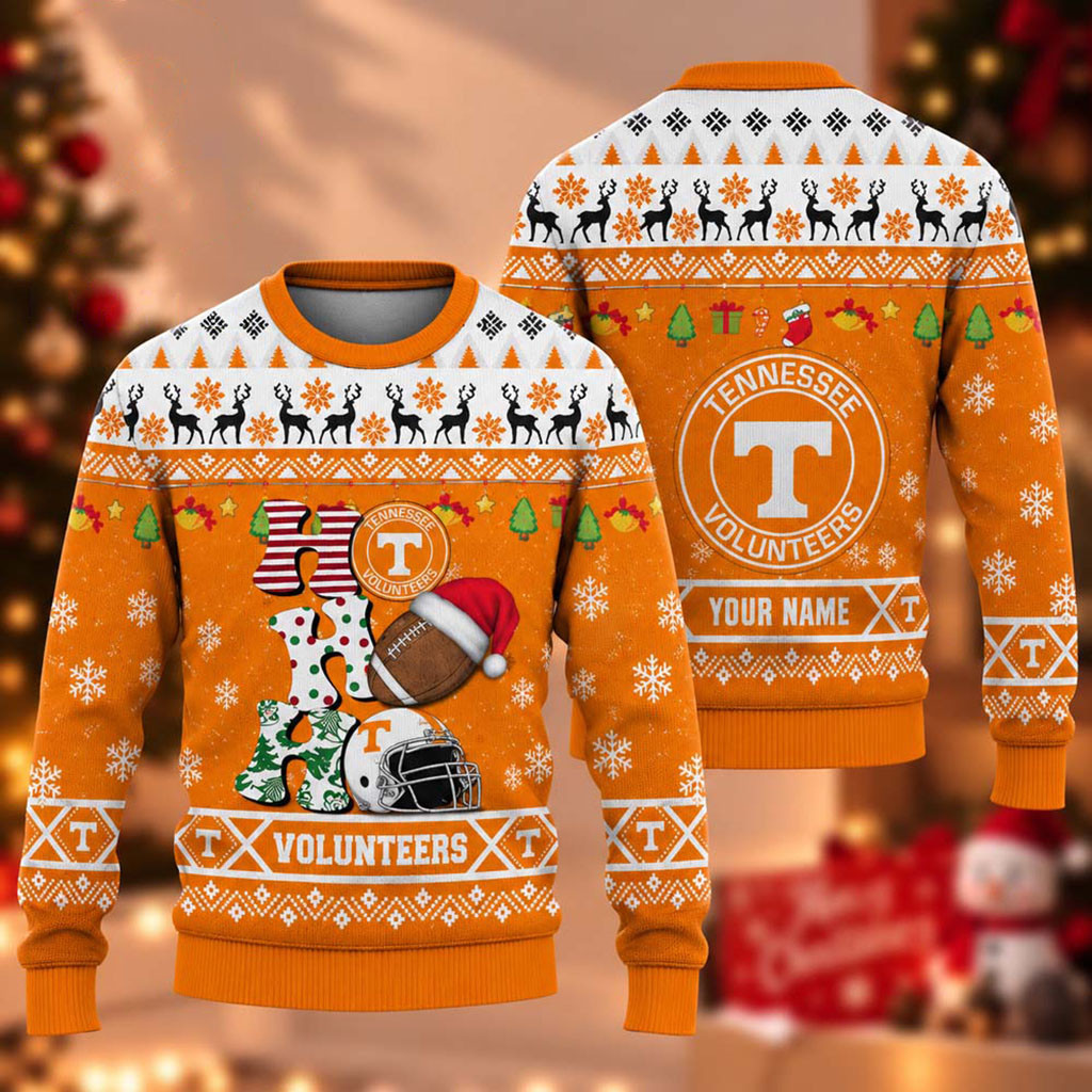 Custom Tennessee Volunteers Ho Ho Ho 2026 Christmas Ugly Sweater Volunteers Merch Son Gifts 1 - Unicasport Custom Tennessee Volunteers Ho Ho Ho 2026 Christmas Ugly Sweater Volunteers Merch Son Gifts