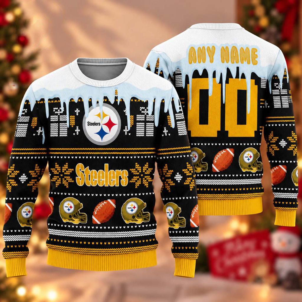 Custom Pittsburgh Steelers Football 2026 Ugly Xmas Sweater Steelers Merch Christmas Gifts 1 - Unicasport Custom Pittsburgh Steelers Football 2026 Ugly Xmas Sweater Steelers Merch Christmas Gifts
