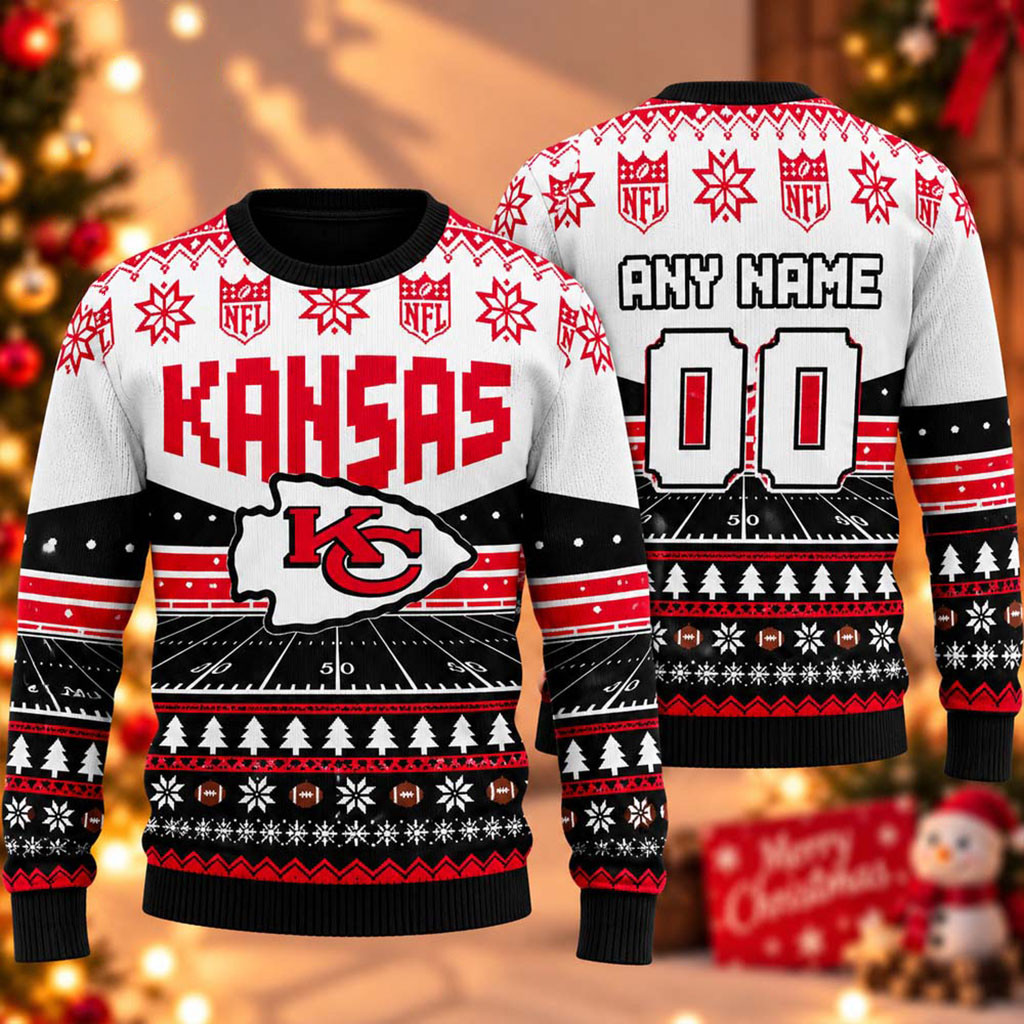 Personalized Kansas City Chiefs 2026 Ugly Christmas Sweater KC Chiefs Merch Fans Gifts 1 - Unicasport Personalized Kansas City Chiefs 2026 Ugly Christmas Sweater KC Chiefs Merch Fans Gifts