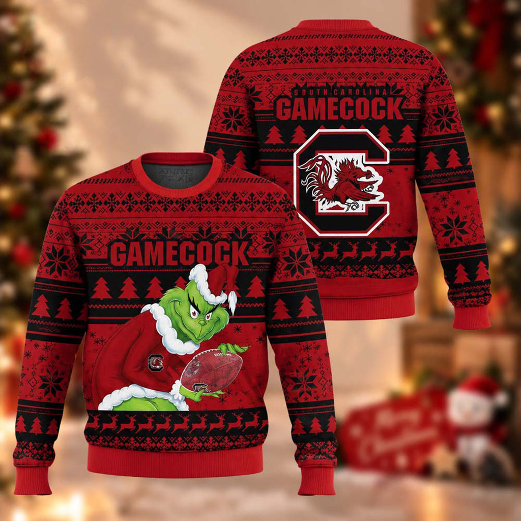 South Carolina Gamecocks The Grinch 2026 Christmas Ugly Sweater Gamecocks Merch Fan Gift 1 - Unicasport South Carolina Gamecocks The Grinch 2026 Christmas Ugly Sweater Gamecocks Merch Fan Gift
