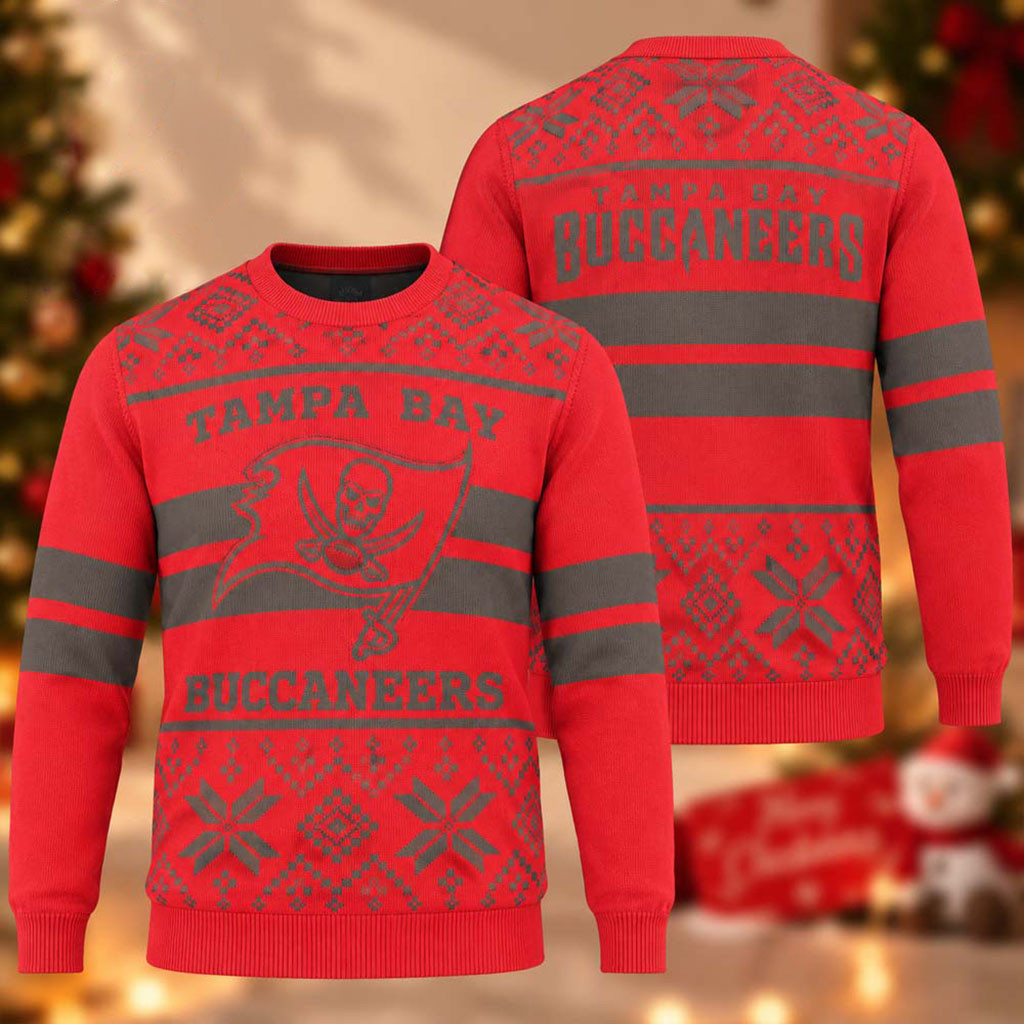 Tampa Bay Buccaneers Football Christmas Ugly Sweater TB Buccaneers Merch Football Fan Gear 1 - Unicasport Tampa Bay Buccaneers Football Christmas Ugly Sweater TB Buccaneers Merch Football Fan Gear