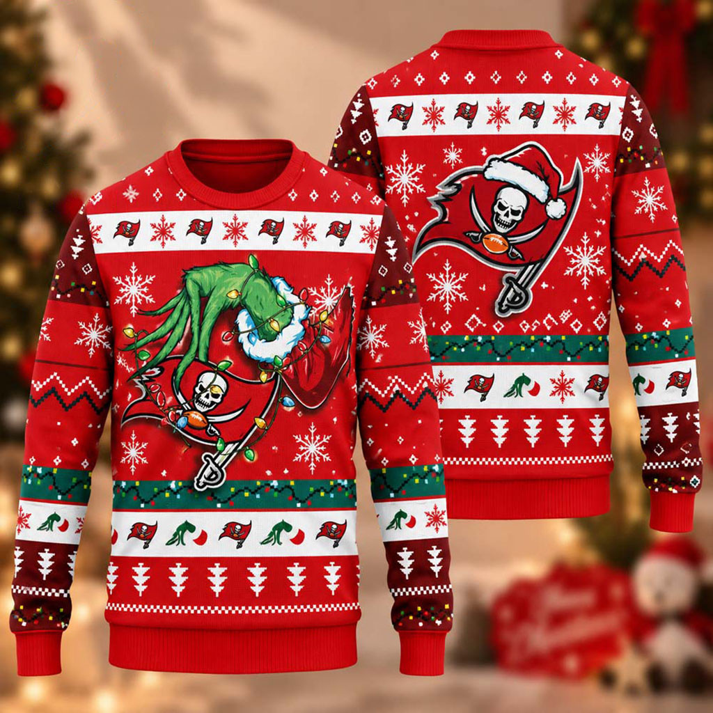 Tampa Bay Buccaneers x The Grinch Christmas Ugly Sweater Buccaneers Merch Gifts For Dudes 1 - Unicasport Tampa Bay Buccaneers x The Grinch Christmas Ugly Sweater Buccaneers Merch Gifts For Dudes