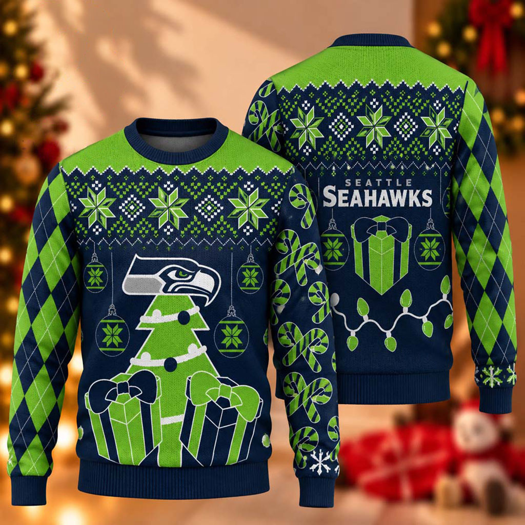 Seattle Seahawks Football 2026 Christmas Ugly Sweater Seahawks Merch Gifts For Brother 1 - Unicasport Seattle Seahawks Football 2026 Christmas Ugly Sweater Seahawks Merch Gifts For Brother