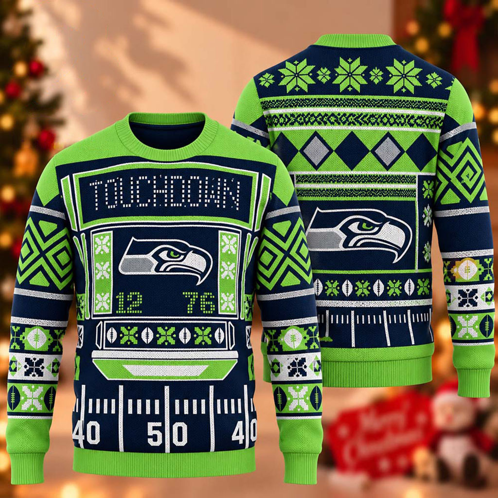 Seattle Seahawks Football 2026 Christmas Ugly Sweater Seattle Seahawks Merch Gifts For Him 1 - Unicasport Seattle Seahawks Football 2026 Christmas Ugly Sweater Seattle Seahawks Merch Gifts For Him