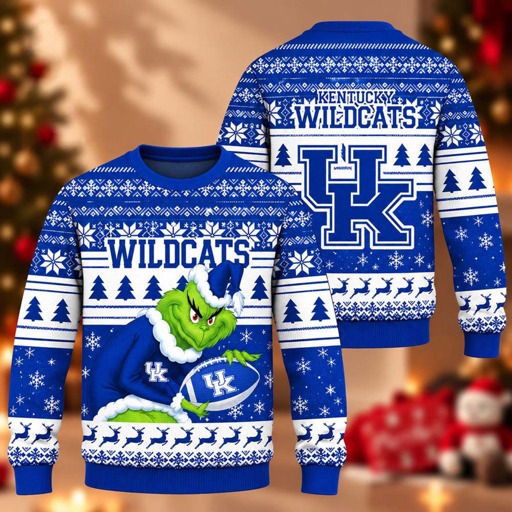 Kentucky Wildcats The Grinch 2026 Christmas Ugly Sweater Kentucky Wildcats Merch Gifts For Xmas 1 - Unicasport Kentucky Wildcats The Grinch 2026 Christmas Ugly Sweater Kentucky Wildcats Merch Gifts For Xmas