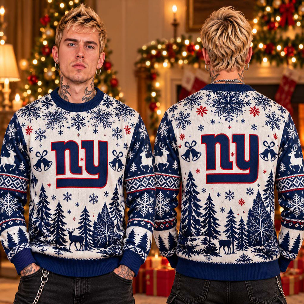 New York Giants Football 2026 Christmas Ugly Sweater NY Giants Merch Football Fan Gift Ideas 1 - Unicasport New York Giants Football 2026 Christmas Ugly Sweater NY Giants Merch Football Fan Gift Ideas