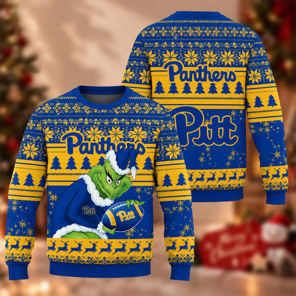 Pittsburgh Panthers The Grinch 2026 Christmas Ugly Sweater Pittsburgh Panthers Merch Fan Gift 1 - Unicasport Pittsburgh Panthers The Grinch 2026 Christmas Ugly Sweater Pittsburgh Panthers Merch Fan Gift