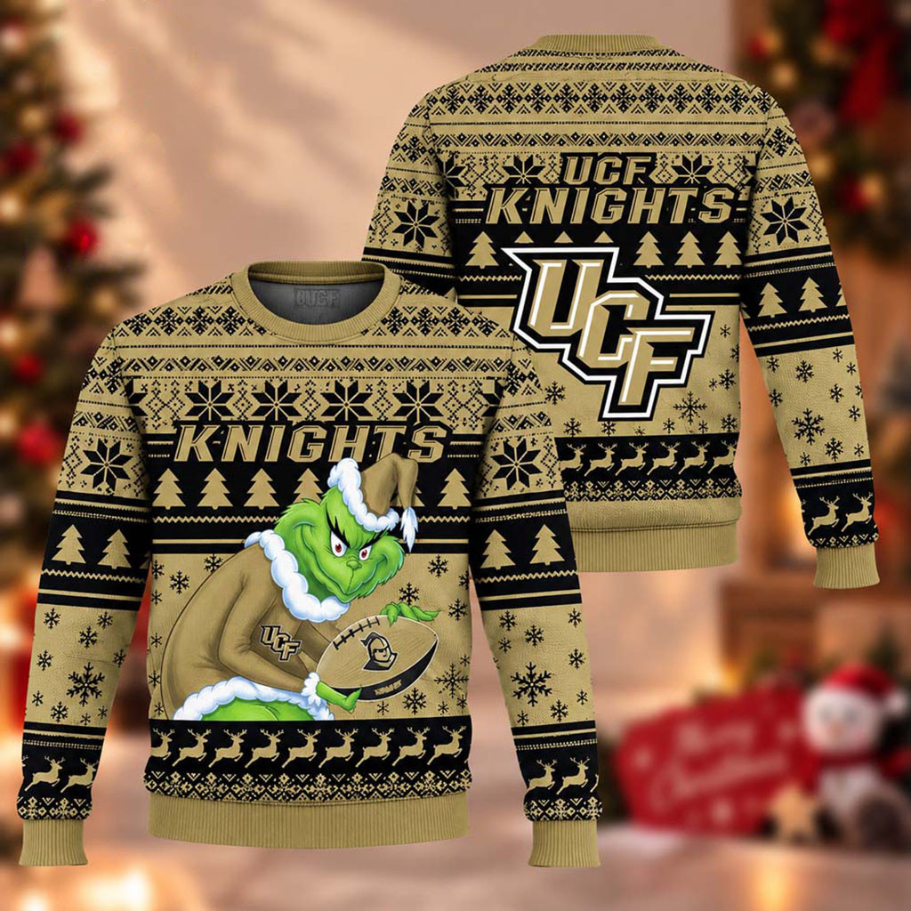 UCF Knights The Grinch 2026 Christmas Ugly Sweater UCF Knights Merch Xmas Gifts For Brother 1 - Unicasport UCF Knights The Grinch 2026 Christmas Ugly Sweater UCF Knights Merch Xmas Gifts For Brother