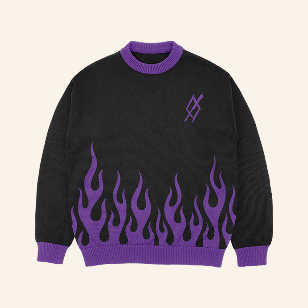 Set It Off Merch Purple Flames Sweater Set It Off Shop Clothing Gifts For Rock Lovers 1 - Unicasport Set It Off Merch Purple Flames Sweater Set It Off Shop Clothing Gifts For Rock Lovers