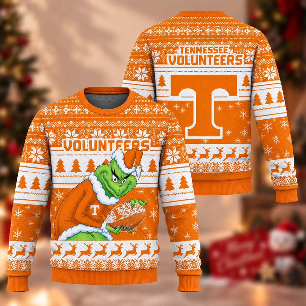 Tennessee Volunteers The Grinch 2026 Christmas Ugly Sweater Tennessee Volunteers Merch Dad Gift 1 - Unicasport Tennessee Volunteers The Grinch 2026 Christmas Ugly Sweater Tennessee Volunteers Merch Dad Gift