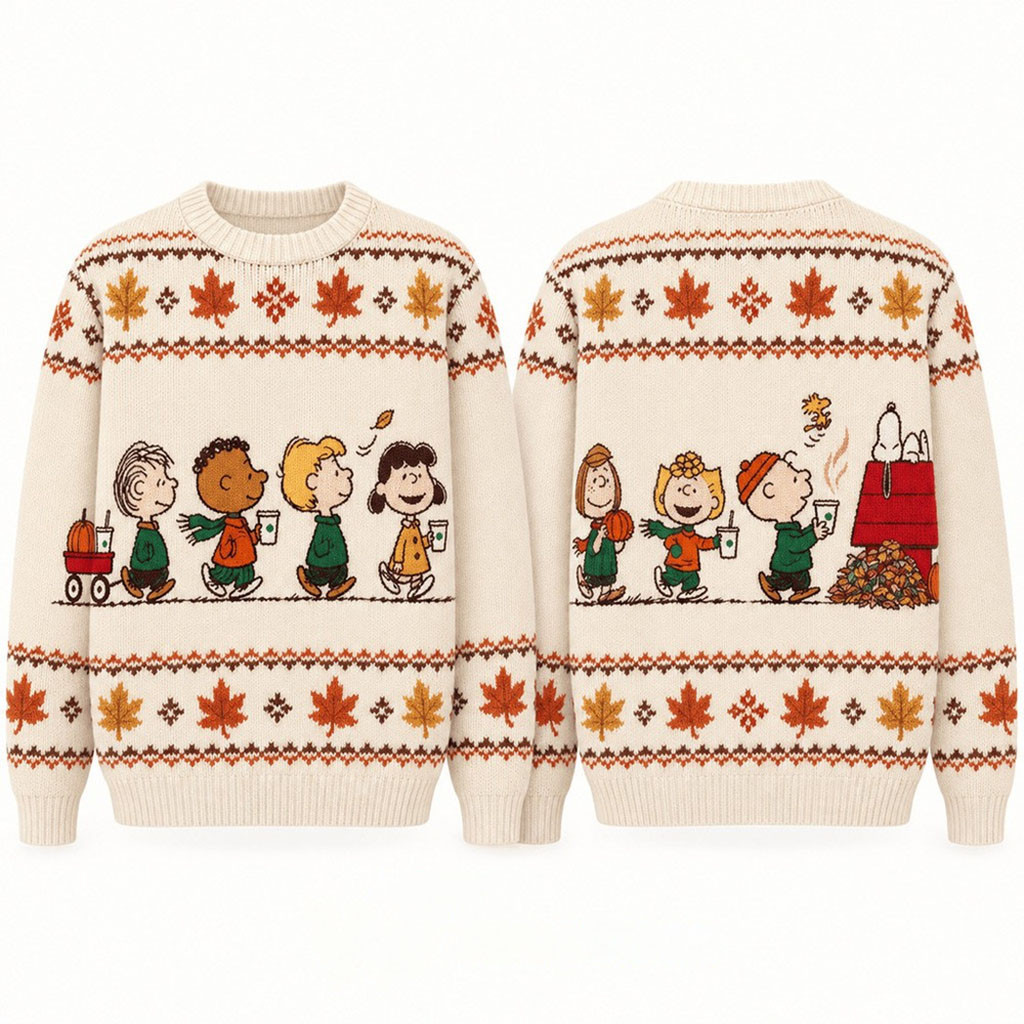 Peanuts Snoopy Autumn 2026 Ugly Christmas Sweater Fall Holiday Apparel Gifts For Snoopy Fans 1 - Unicasport Peanuts Snoopy Autumn 2026 Ugly Christmas Sweater Fall Holiday Apparel Gifts For Snoopy Fans