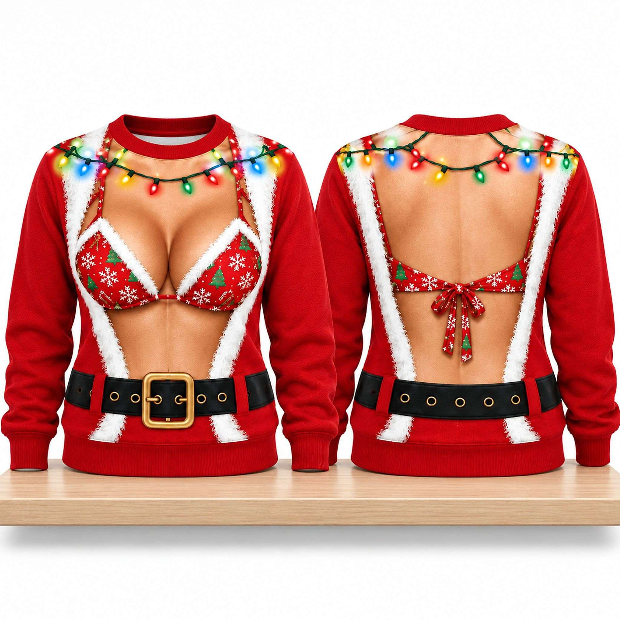 Fake Bikini Christmas 2026 Ugly Sweater Funny Adult Xmas Jumper Gifts For Her 1 - Unicasport Fake Bikini Christmas 2026 Ugly Sweater Funny Adult Xmas Jumper Gifts For Her