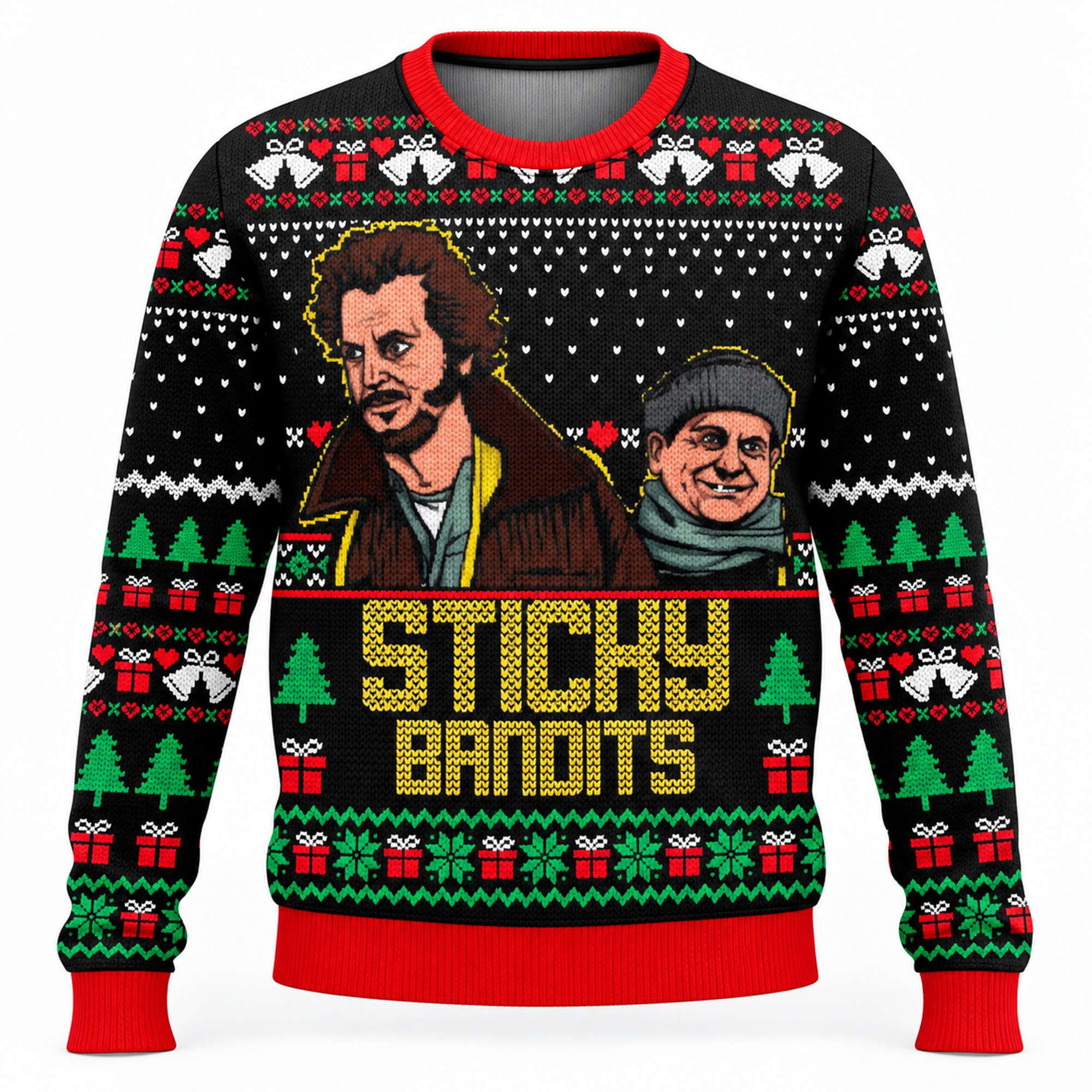 Sticky Bandits Ugly Christmas Sweater Home Alone 2 Merch Gifts For Movie Lovers 1 - Unicasport Sticky Bandits Ugly Christmas Sweater Home Alone 2 Merch Gifts For Movie Lovers