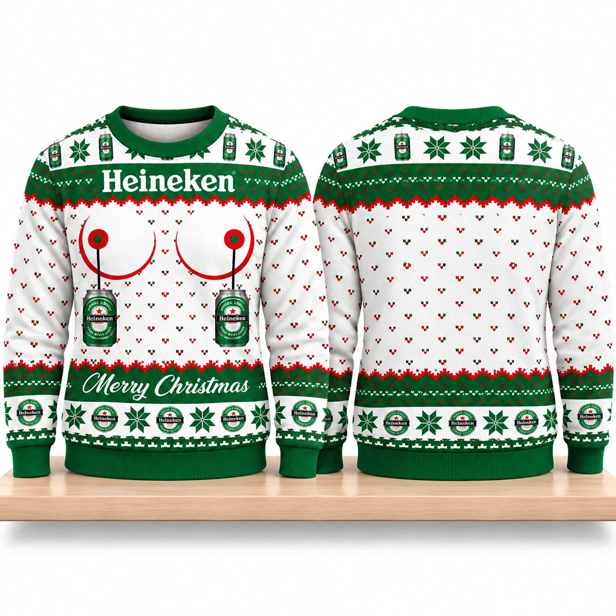 Heineken Merry Christmas 2026 Ugly Sweater Funny Xmas Jumper Gifts For Beer Lovers 1 - Unicasport Heineken Merry Christmas 2026 Ugly Sweater Funny Xmas Jumper Gifts For Beer Lovers