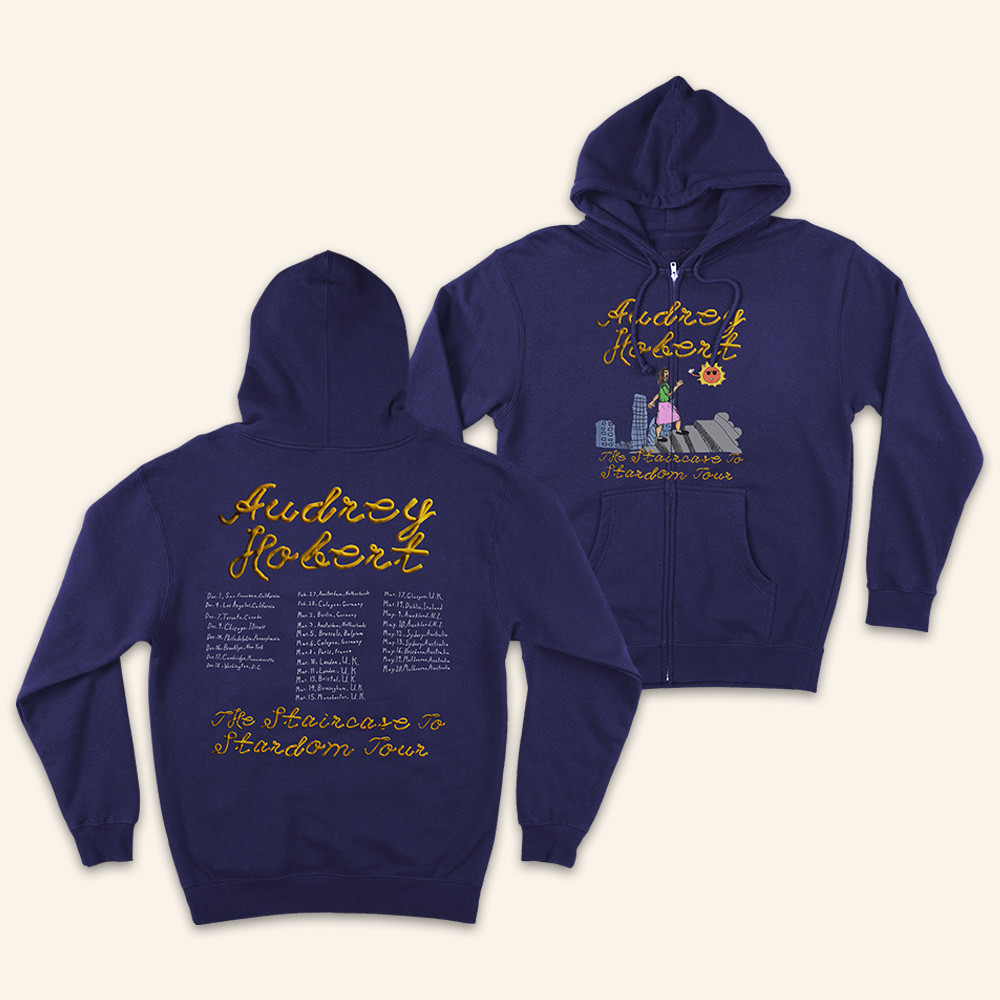 Audrey Hobert Merch Staircase To Stardom Tour Zip Up Hoodie Audrey Hobert Concert Outfits 1 - Unicasport Audrey Hobert Merch Staircase To Stardom Tour Zip Up Hoodie Audrey Hobert Concert Outfits