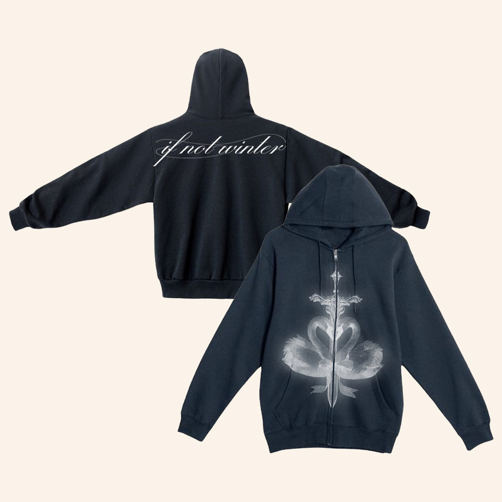 Wisp Merch Swan Zip Up Hoodie If Not Winter Album Apparel Gifts For Wisp Fans 1 - Unicasport Wisp Merch Swan Zip Up Hoodie If Not Winter Album Apparel Gifts For Wisp Fans
