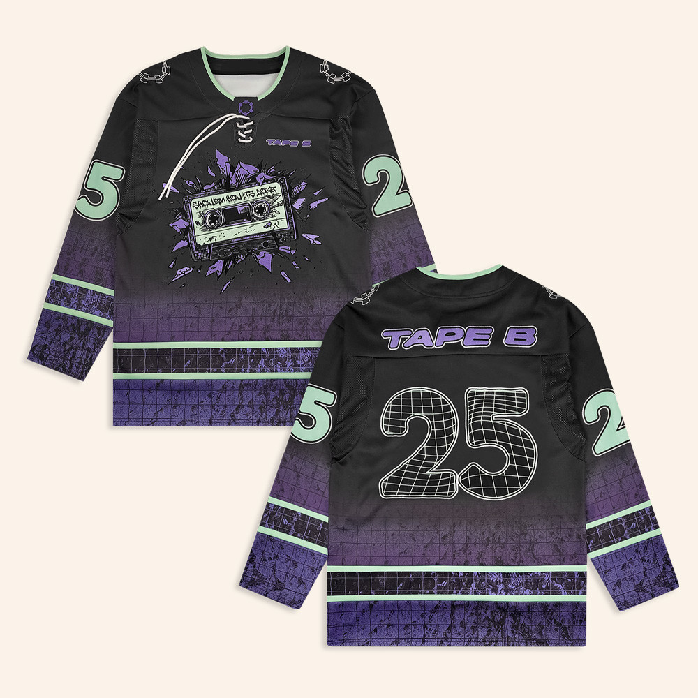 Tape B Merch Exploded Hockey Jersey Concert Tour Apparel Gifts For Tape B Fans 1 - Unicasport Tape B Merch Exploded Hockey Jersey Concert Tour Apparel Gifts For Tape B Fans