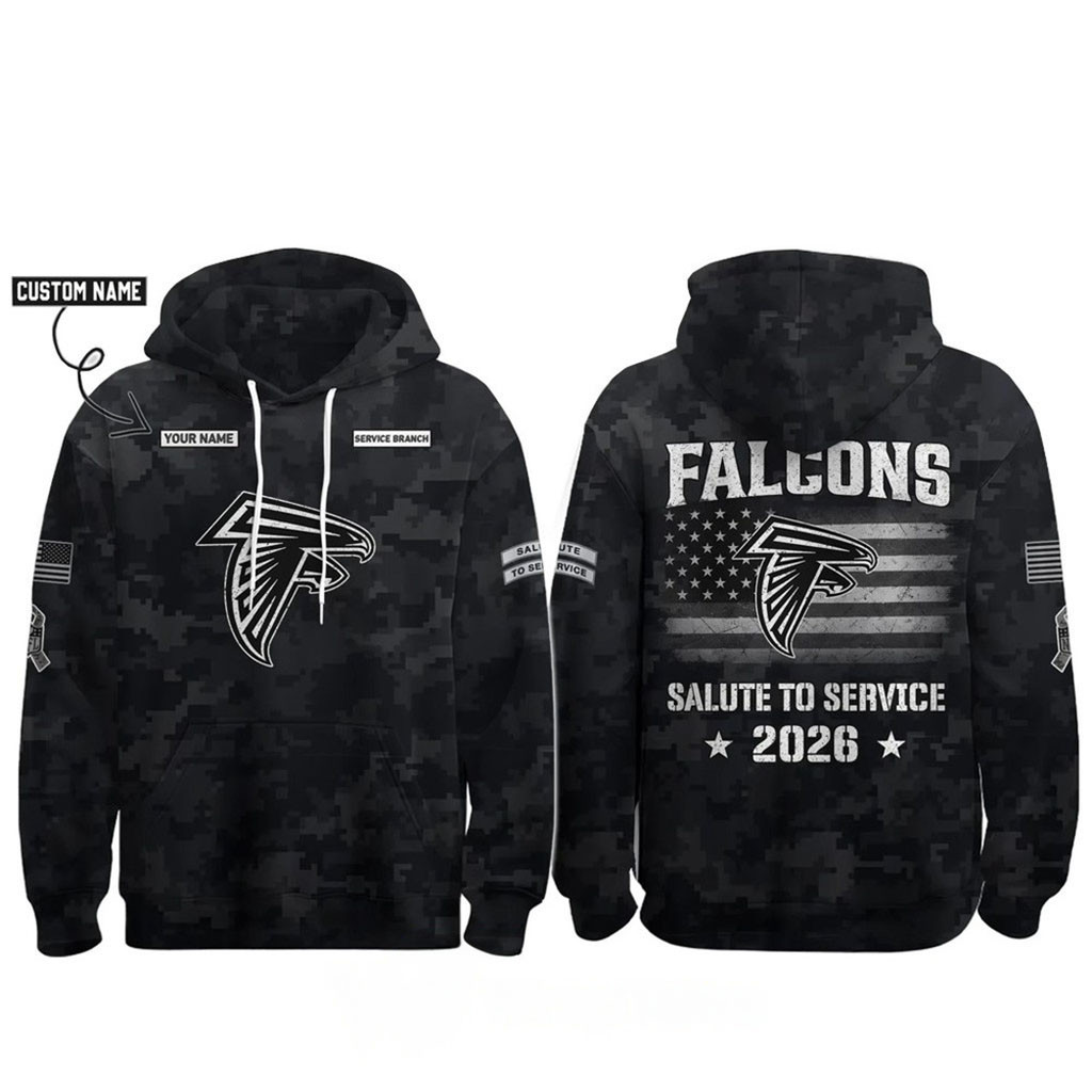 Personalized Atlanta Falcons Salute To Service 2026 Camo Hoodie Atlanta Falcons Merch Fan Gifts 1 - Unicasport Personalized Atlanta Falcons Salute To Service 2026 Camo Hoodie Atlanta Falcons Merch Fan Gifts