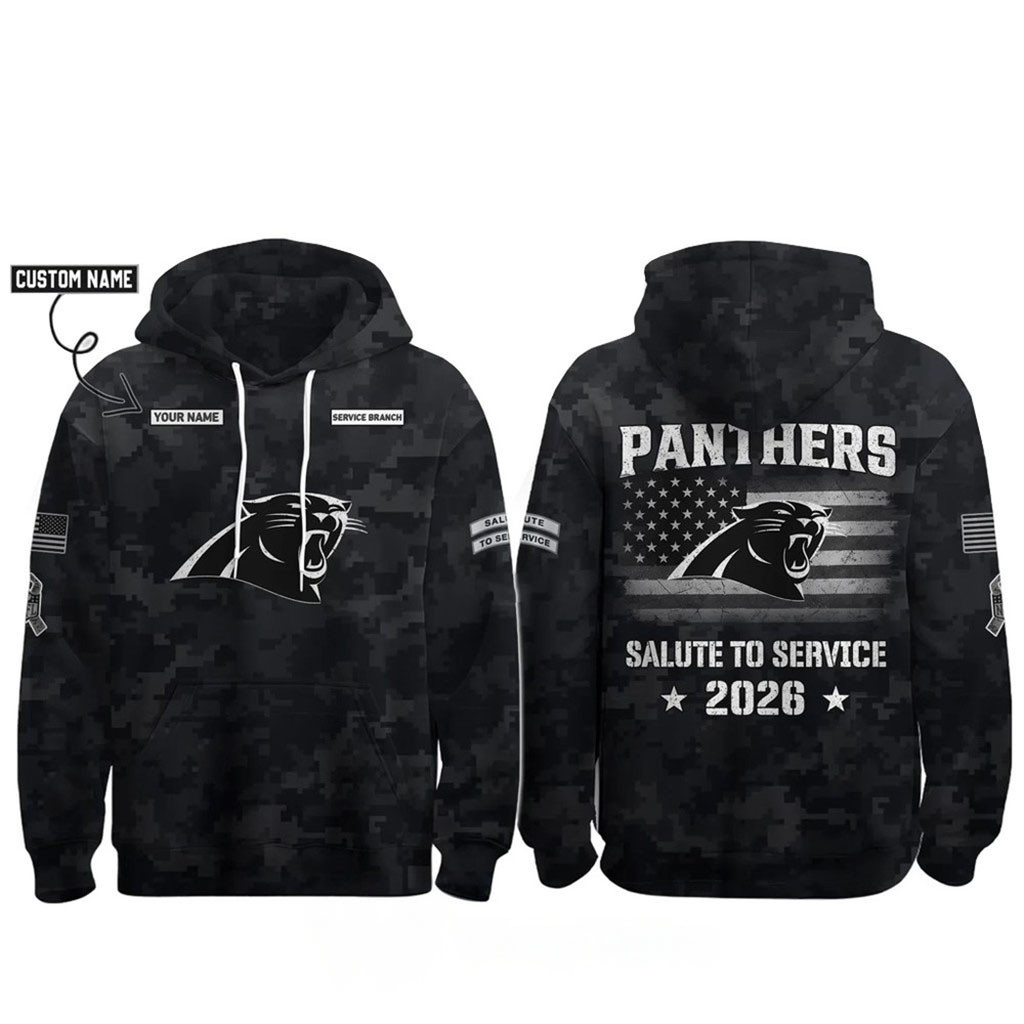 Personalized Carolina Panthers Salute To Service 2026 Camo Hoodie Carolina Panthers Merch 1 - Unicasport Personalized Carolina Panthers Salute To Service 2026 Camo Hoodie Carolina Panthers Merch
