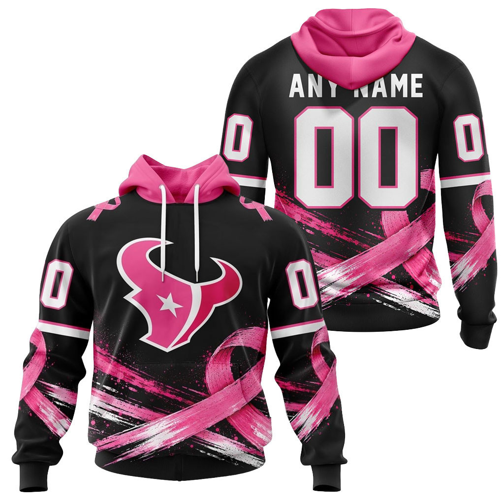 Personalized Houston Texans Pink Fights Breast Cancer 2026 Hoodie Houston Texans Merch 1 - Unicasport Personalized Houston Texans Pink Fights Breast Cancer 2026 Hoodie Houston Texans Merch