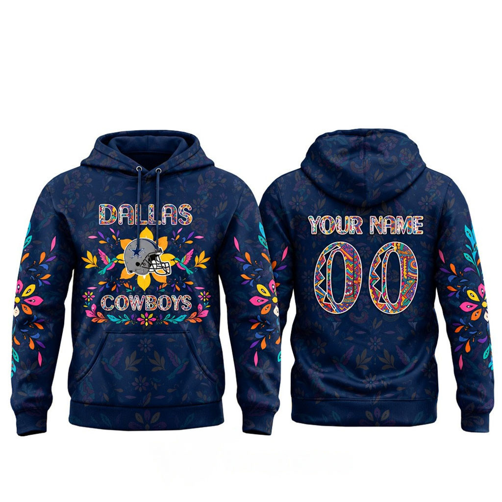 Personalized Dallas Cowboys 2026 Hispanic Heritage Month Navy Hoodie Dallas Cowboys Merch 1 - Unicasport Personalized Dallas Cowboys 2026 Hispanic Heritage Month Navy Hoodie Dallas Cowboys Merch