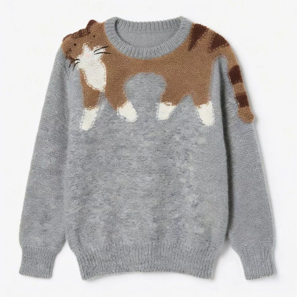 Cat Graphic Sweater Cute Animal Jumper Christmas Gifts For Cat Lovers 1 - Unicasport Cat Graphic Sweater Cute Animal Jumper Christmas Gifts For Cat Lovers