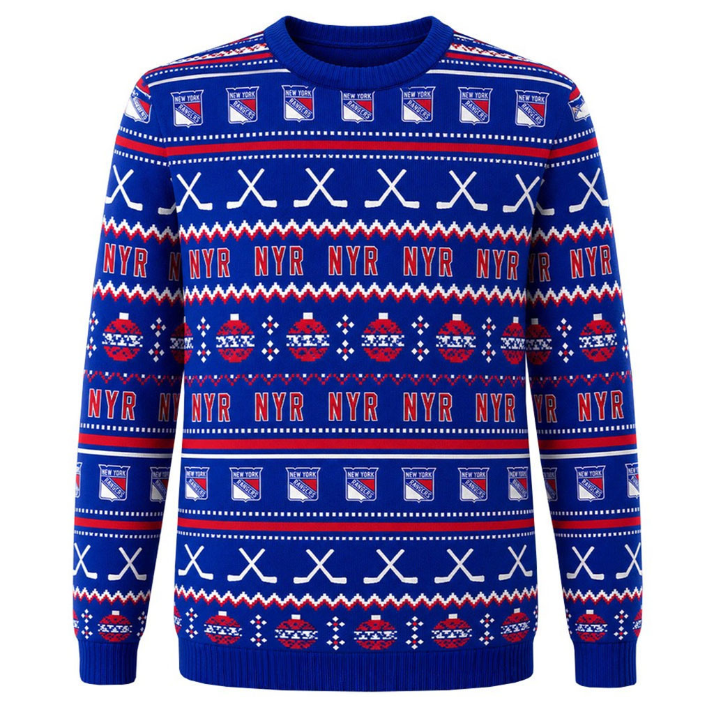 New York Rangers Hockey Team 2026 Ugly Christmas Sweater NY Rangers Merch Gift For Hockey Fans 1 - Unicasport New York Rangers Hockey Team 2026 Ugly Christmas Sweater NY Rangers Merch Gift For Hockey Fans