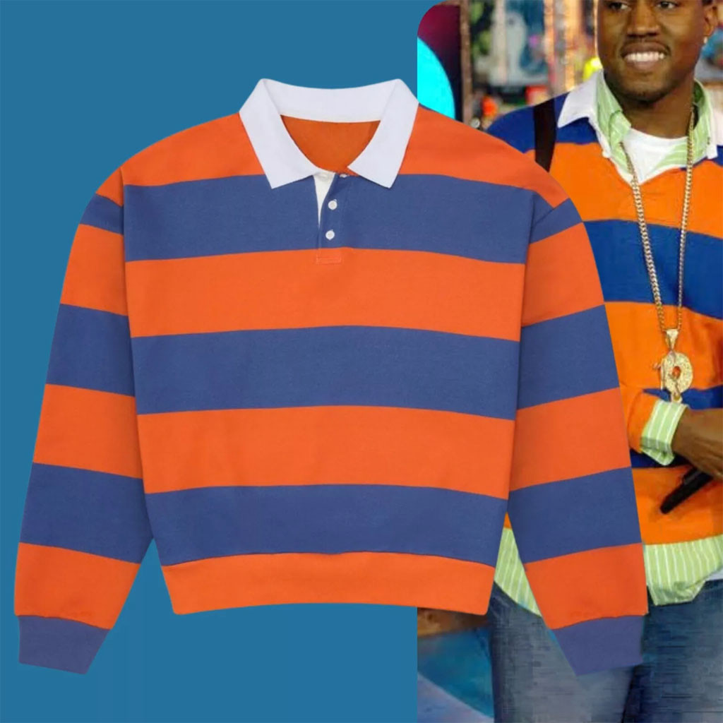 Kanye West Ye Orange And Blue Long Sleeve Polo Shirt Kanye West Merch Gift For Him 1 - Unicasport Kanye West Ye Orange And Blue Long Sleeve Polo Shirt Kanye West Merch Gift For Him