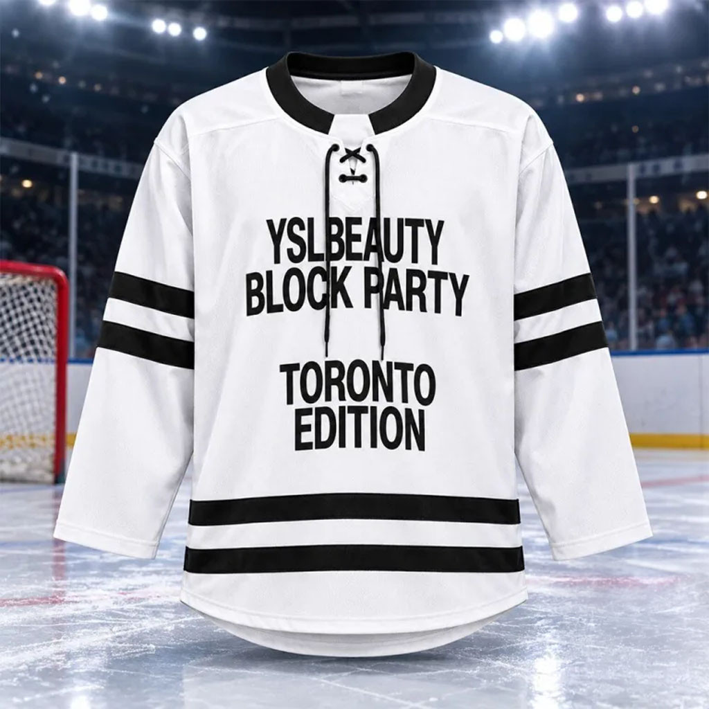 YSL Beauty Block Party Toronto Edition White Hockey Jersey Gift Ideas For Friends 1 - Unicasport YSL Beauty Block Party Toronto Edition White Hockey Jersey Gift Ideas For Friends
