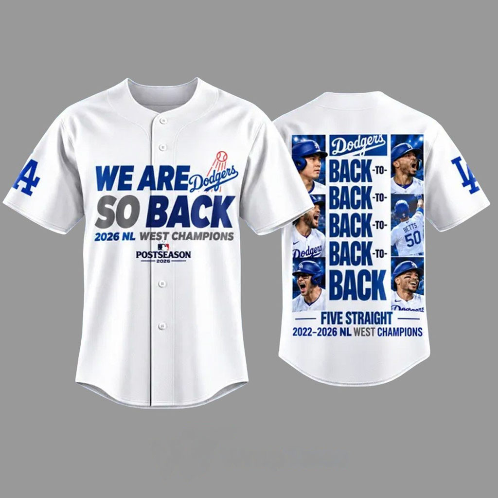 Los Angeles Dodgers Merch 2026 NL West Champions Baseball Jersey We Are So Back Jersey Gifts 1 - Unicasport Los Angeles Dodgers Merch 2026 NL West Champions Baseball Jersey We Are So Back Jersey Gifts