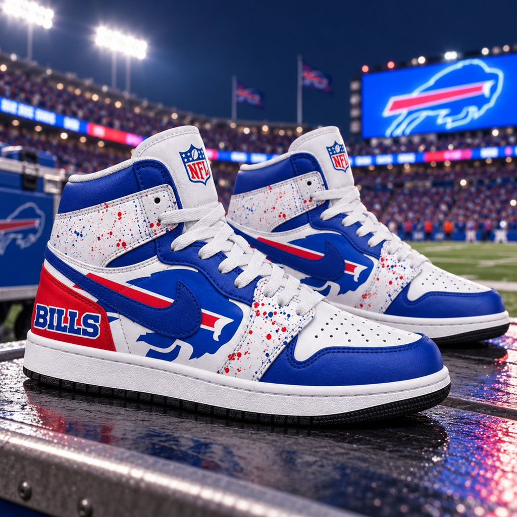 Buffalo Bills Football Pride High Top Sneakers Buffalo Bills Merch Best Gifts For Football Fan
