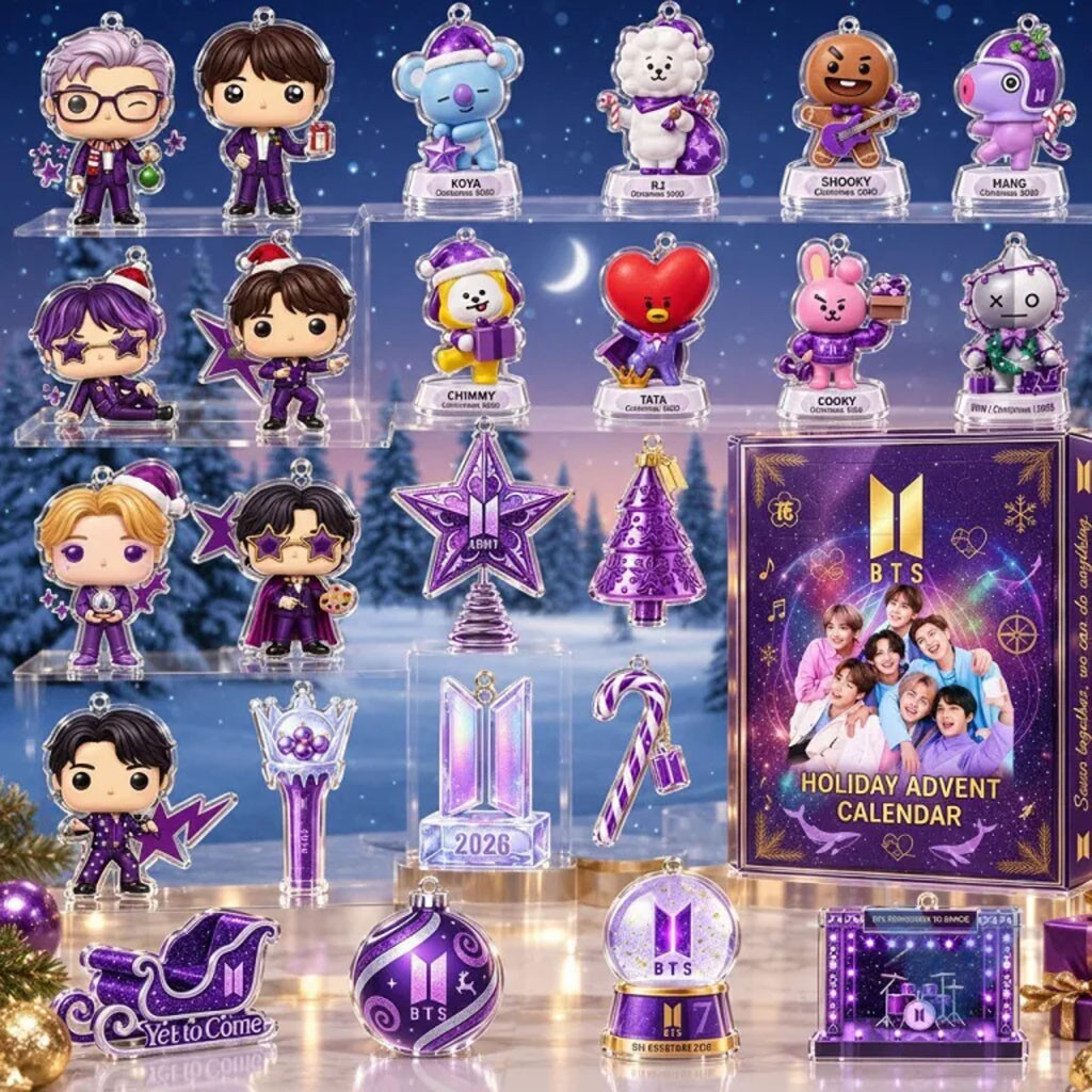 BTS Advent Calendar For Festive Cheer Christmas Ornament BTS Merch Gifts For Army Kpop Fans
