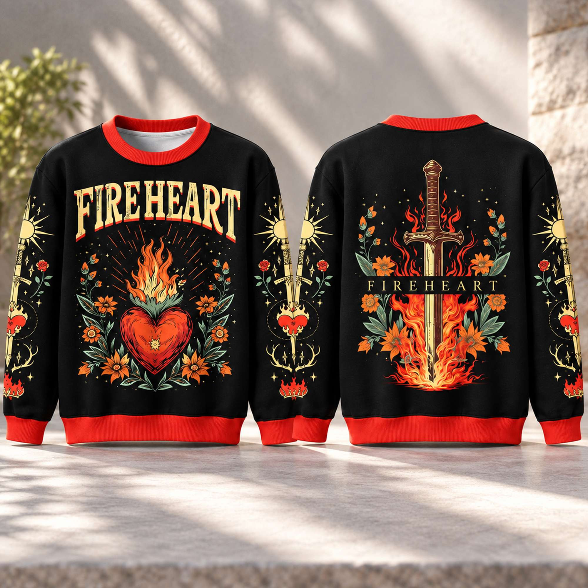 Flower Fireheart Christmas 2026 Sweatshirt Throne of Glass Merch Gift For Sisters 1 - Unicasport Flower Fireheart Christmas 2026 Sweatshirt Throne of Glass Merch Gift For Sisters