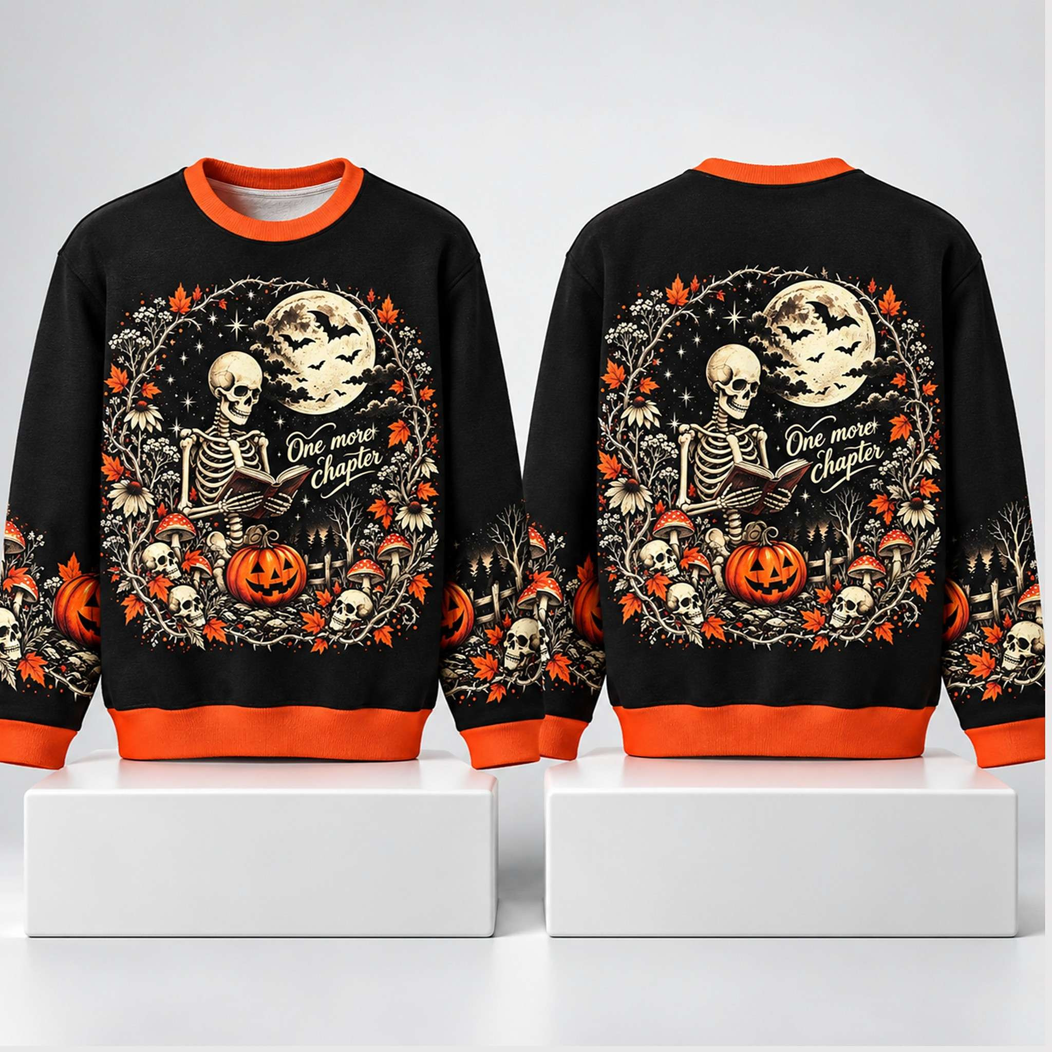 One More Chapter Halloween 2026 Sweatshirt Pumpkin Spooky Clothing Gifts For Halloween 1 - Unicasport One More Chapter Halloween 2026 Sweatshirt Pumpkin Spooky Clothing Gifts For Halloween