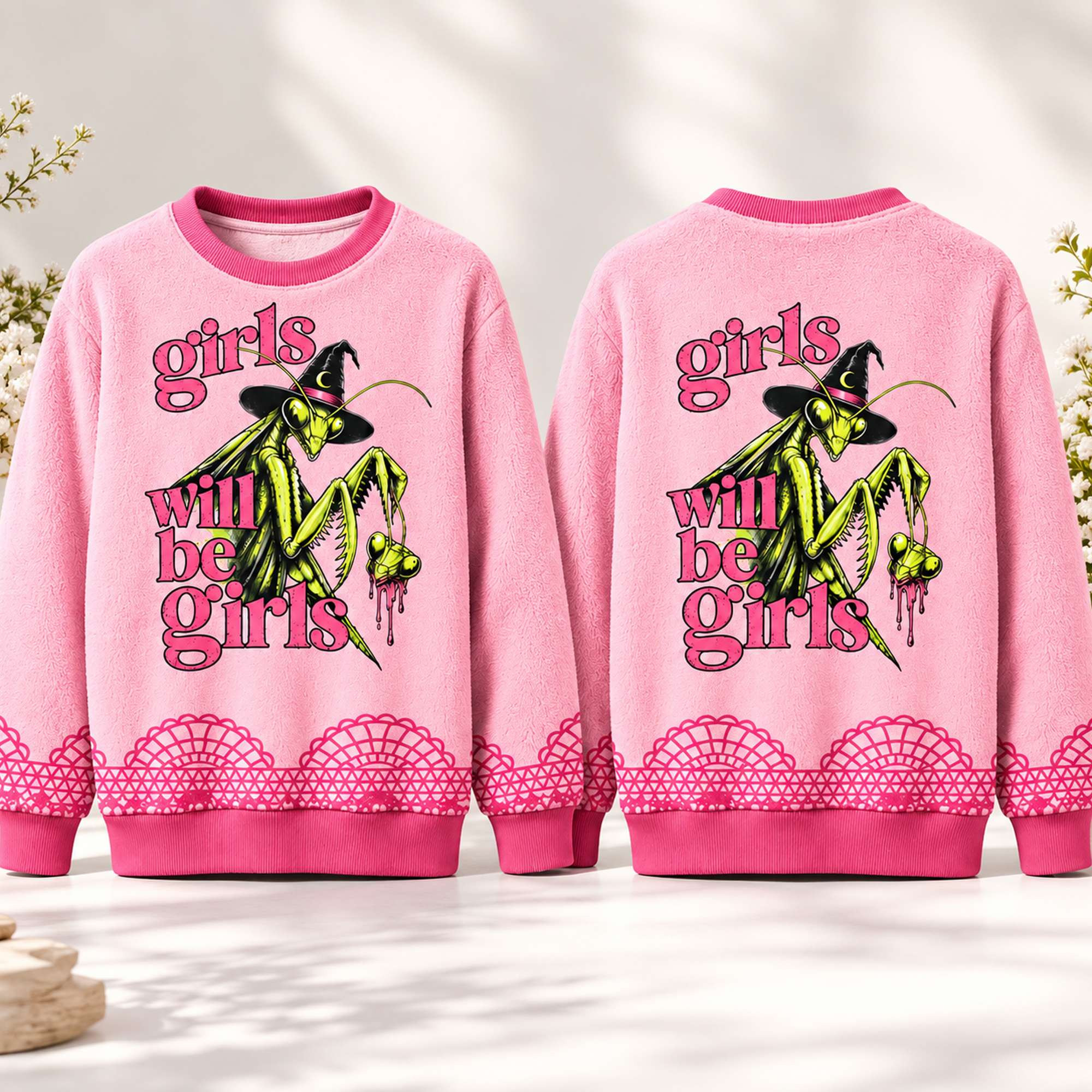Girls Will Be Girls Halloween 2026 Sweatshirt Praying Mantis Crewneck Gift For Her 1 - Unicasport Girls Will Be Girls Halloween 2026 Sweatshirt Praying Mantis Crewneck Gift For Her