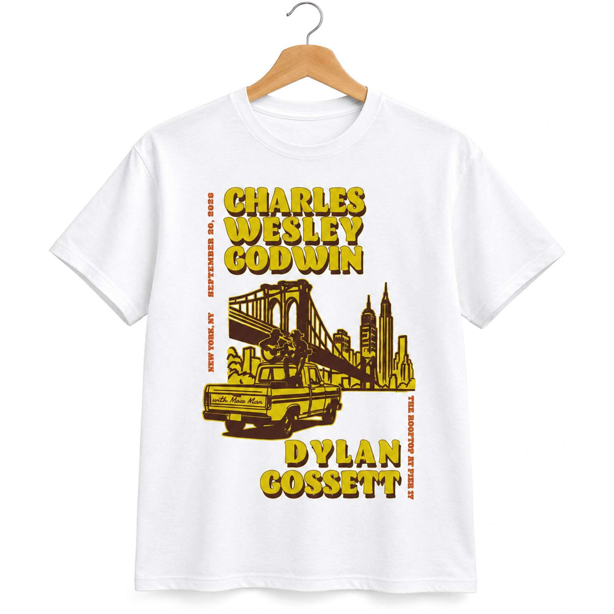 2026 Charles Wesley Godwin Dylan Gossett Pier 17 NYC Shirt Best Gift For Music Lover