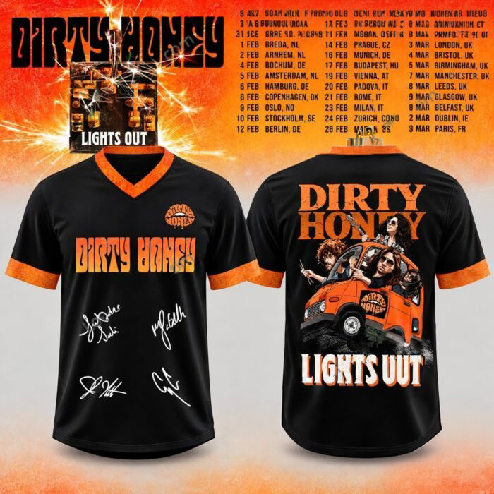 Dirty Honey Merch Lights Out 2027 EU UK Football Jersey Shirt Gift For Hard Rock Lover 1 - Unicasport Dirty Honey Merch Lights Out 2027 EU UK Football Jersey Shirt Gift For Hard Rock Lover