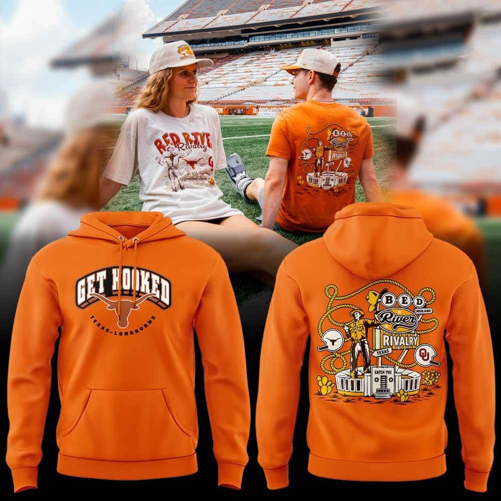 Texas Longhorns Merch Get Hooked Red River Rivalry Hoodie Gift For Longhorns Fans 1 - Unicasport Texas Longhorns Merch Get Hooked Red River Rivalry Hoodie Gift For Longhorns Fans