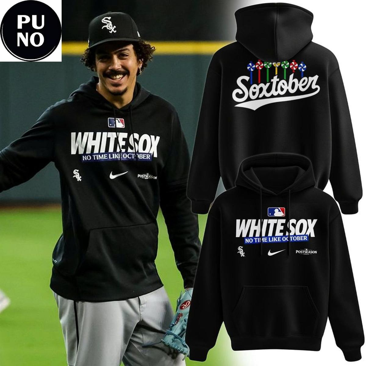 Chicago White Sox Merch Soxtober Postseason No Time Like October Hoodie Gift For Fans 1 - Unicasport Chicago White Sox Merch Soxtober Postseason No Time Like October Hoodie Gift For Fans