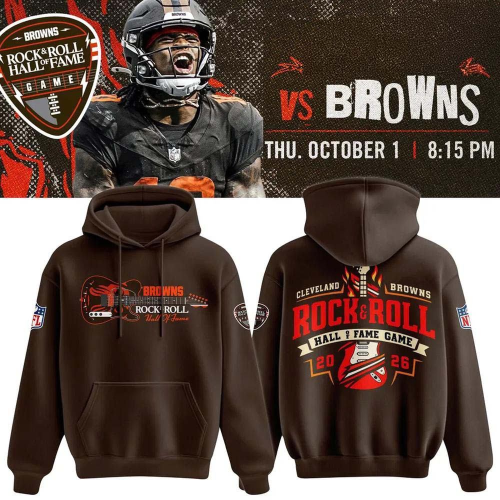Cleveland Browns Merch Rock And Roll Hall Of Fame Game Hoodie Gift For Browns Fans 1 - Unicasport Cleveland Browns Merch Rock And Roll Hall Of Fame Game Hoodie Gift For Browns Fans