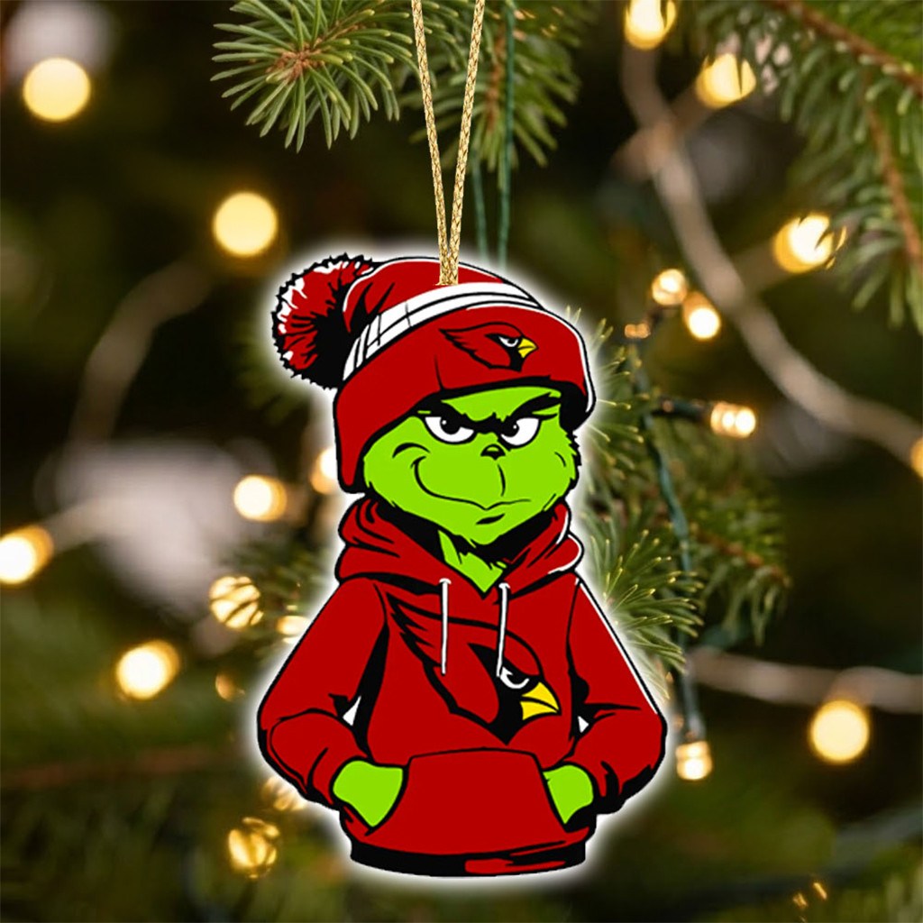 Arizona Cardinals X Grinch 2026 Christmas Ornament Arizona Cardinals Merch Decorate Gifts